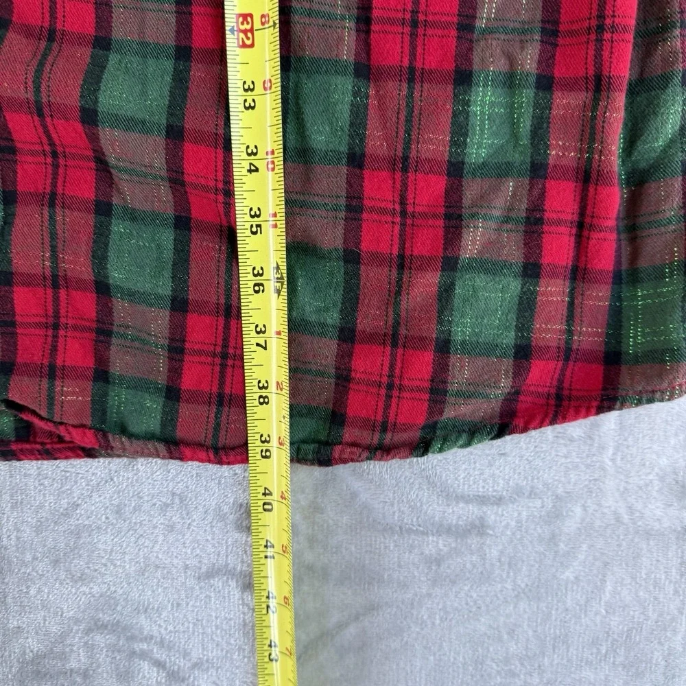 Disney Parks Women's Flannel Plaid Mickey Sleep Shirt Nightgown Nightshirt 2X - Picture 8 of 9